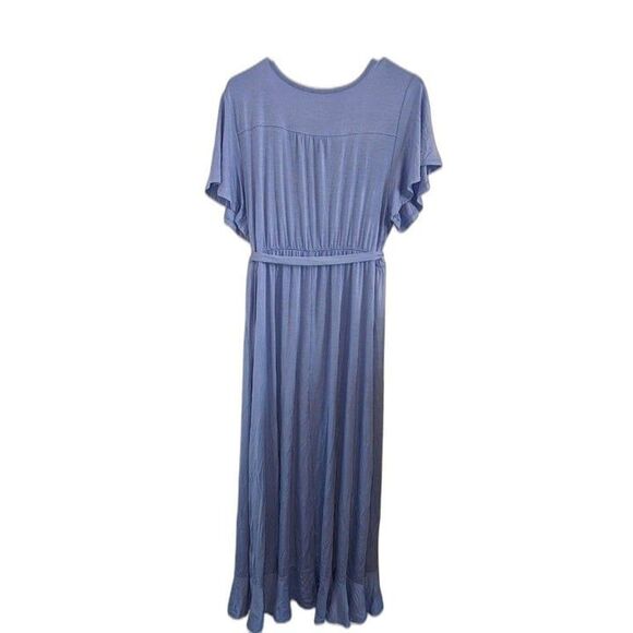 Isabel Maternity Flutter Empire Waist Maternity Dress Lavender - Picture 4 of 12